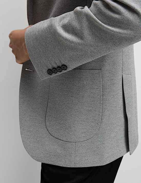 Tailored Fit Jersey Textured Blazer