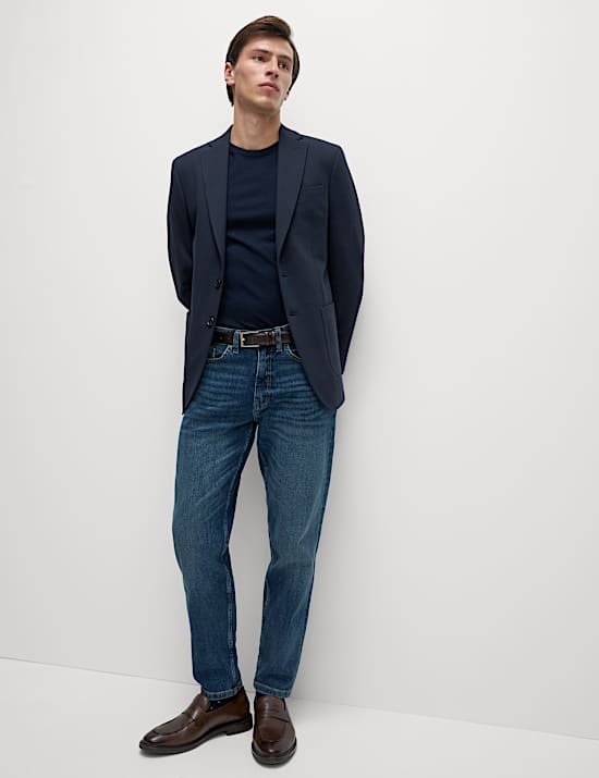 Tailored Fit Jersey Textured Blazer