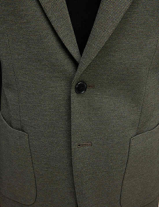 Tailored Fit Jersey Textured Blazer