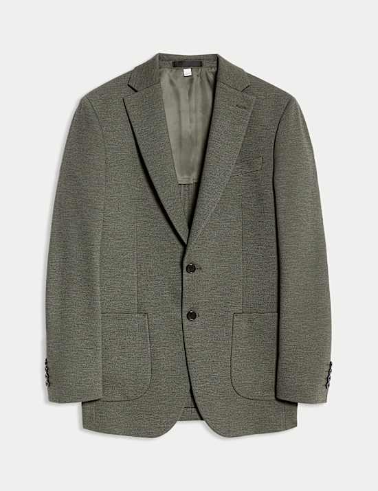 Tailored Fit Jersey Textured Blazer