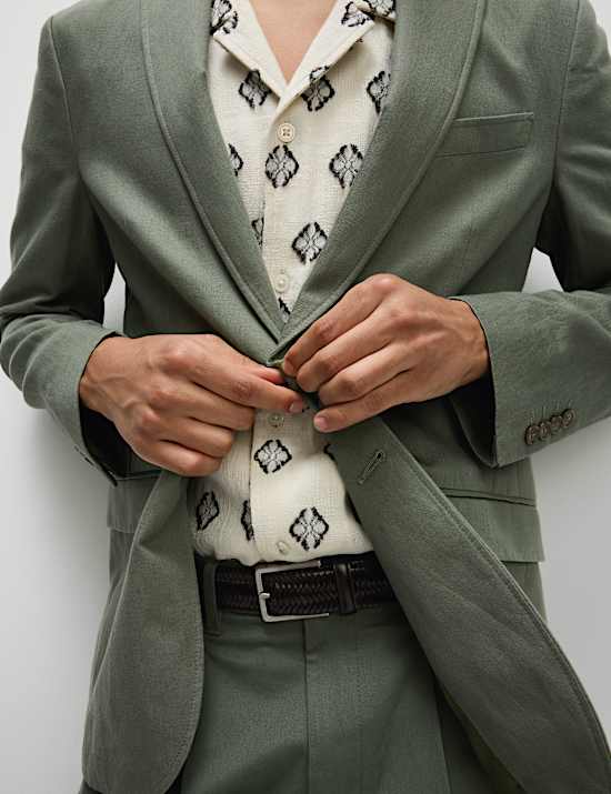 Tailored Fit Cotton Rich Laundered Jacket