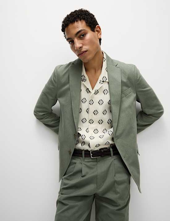 Tailored Fit Cotton Rich Laundered Jacket