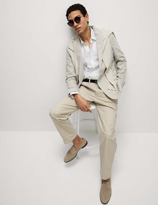 Tailored Fit Cotton Rich Laundered Jacket