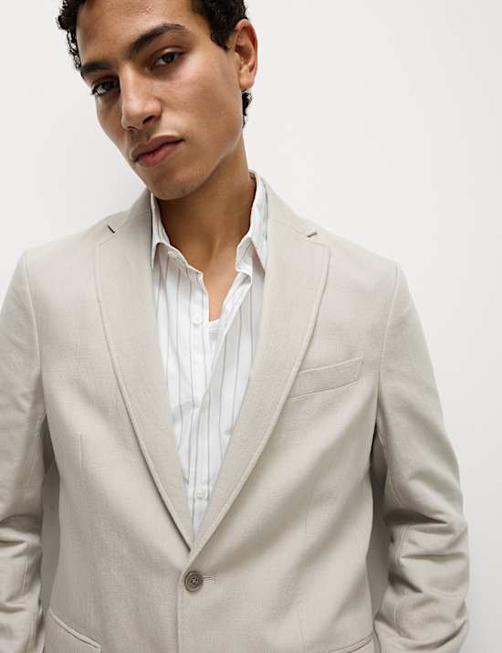 Tailored Fit Cotton Rich Laundered Jacket