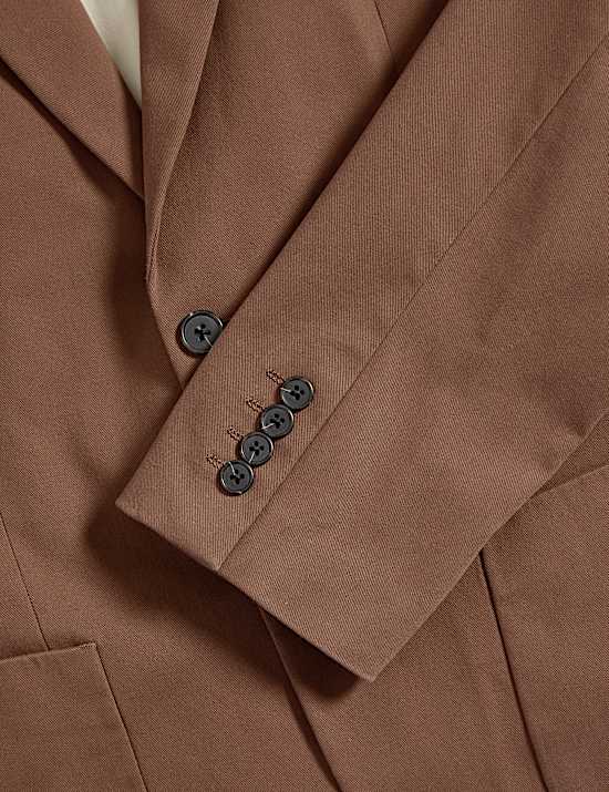 Ελαστικό μπλέιζερ με προσαρμοσμένη εφαρμογή και υψηλή περιεκτικότητα σε βαμβάκι με χνουδωτή υφή