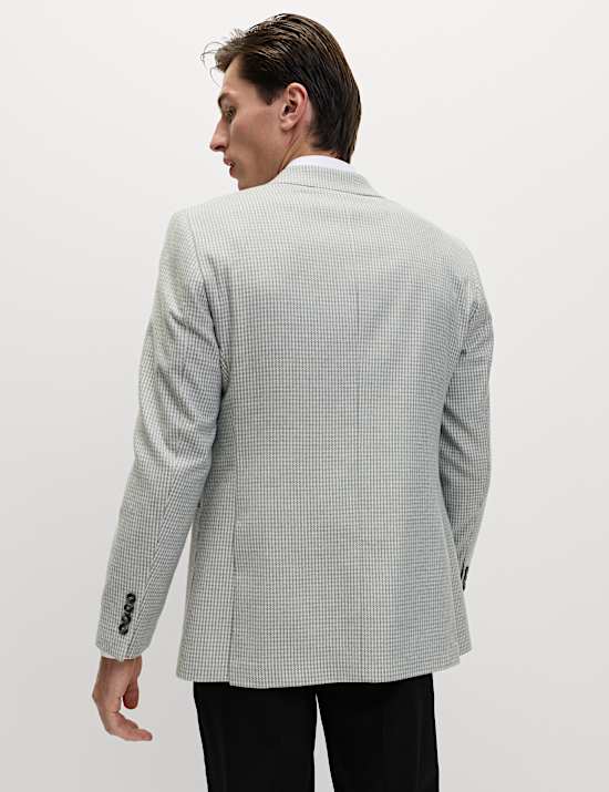 Tailored Fit Puppytooth Stretch Blazer