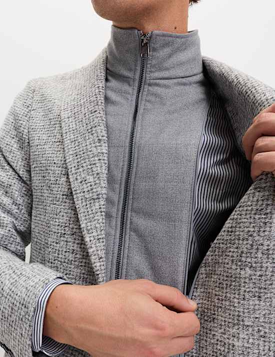 Tailored Fit Wool Blend Blazer with Gilet