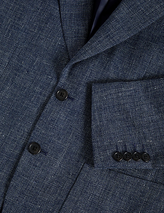 Italian Linen Blend Textured Blazer