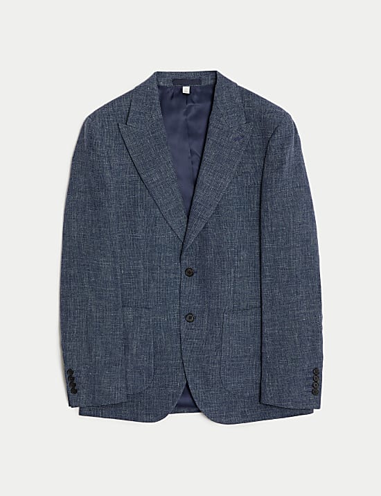 Italian Linen Blend Textured Blazer