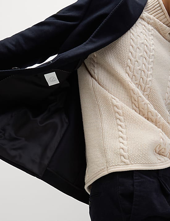 Blazer droit en moleskine d’origine italienne