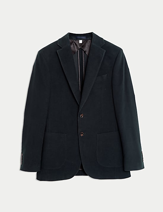 Blazer droit en moleskine d’origine italienne