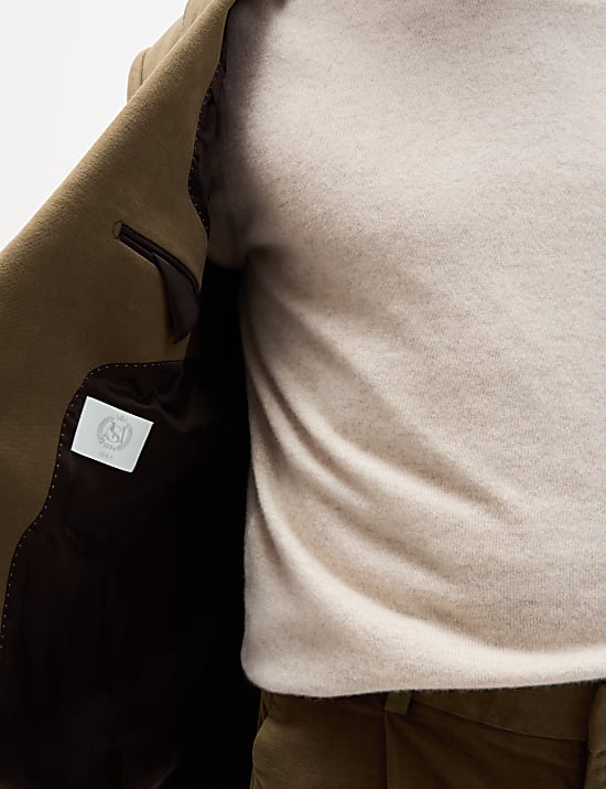 Blazer de molesquín italiano con botonadura simple