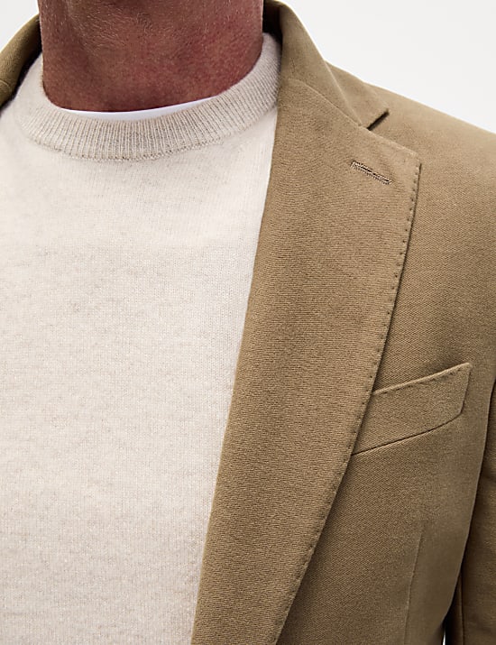 Blazer de molesquín italiano con botonadura simple