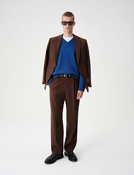 Twill Textured Stretch Suit Jacket