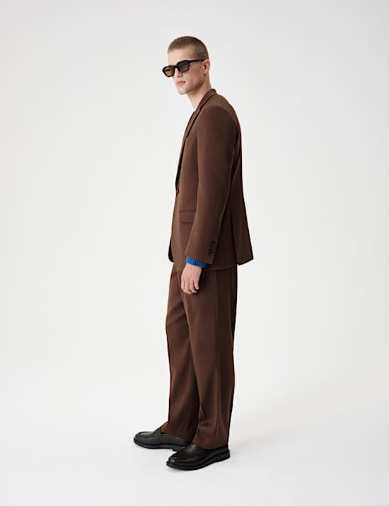 Twill Textured Stretch Suit Jacket