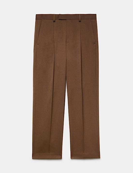 Regular Fit Stretch Twill Suit Trousers