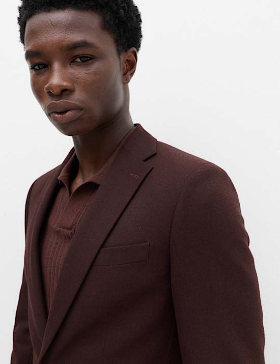 Slim Fit Twill Suit Jacket