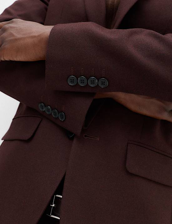 Slim Fit Twill Suit Jacket