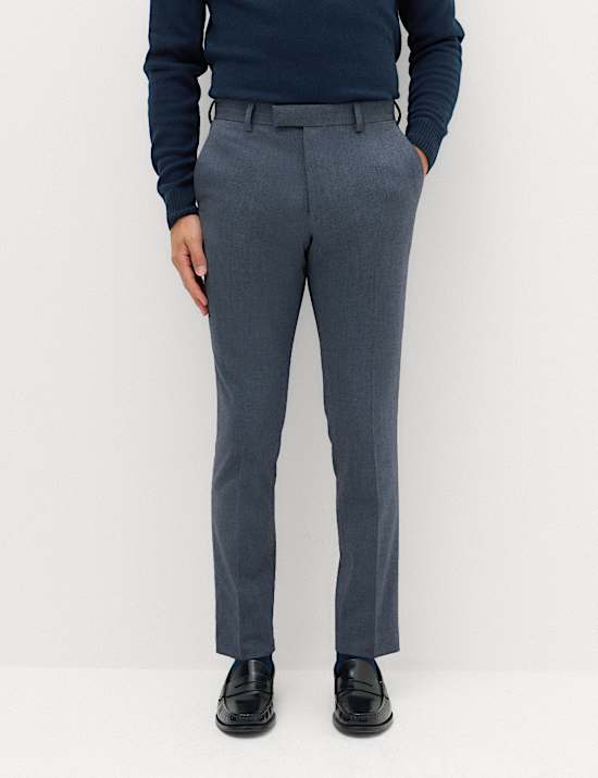 Slim Fit Twill Suit Trousers
