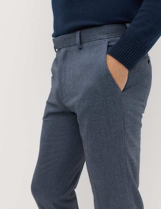 Slim Fit Twill Suit Trousers
