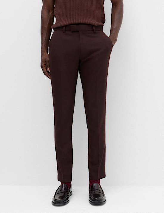Slim Fit Twill Suit Trousers