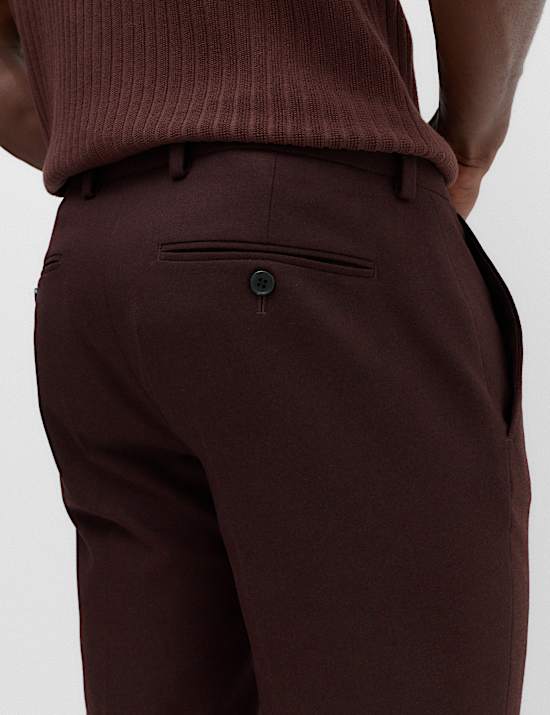Slim Fit Twill Suit Trousers