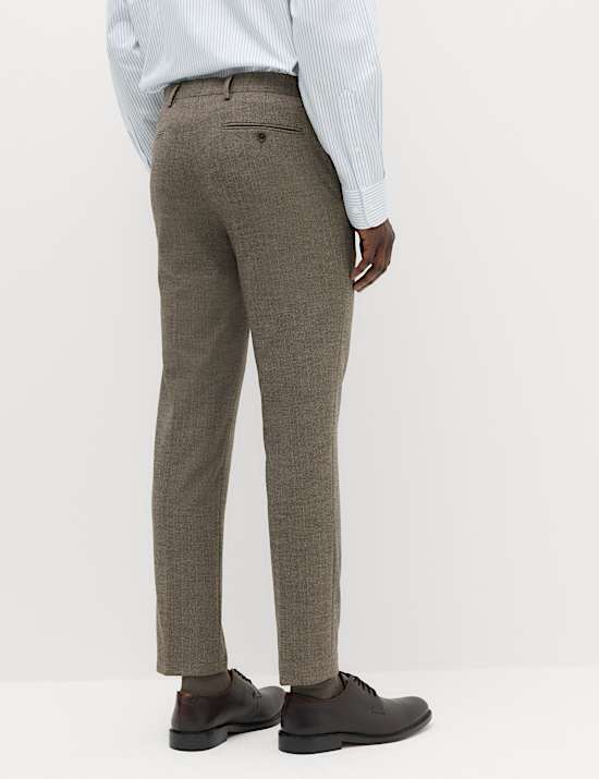 Slim Fit Striped Suit Trousers