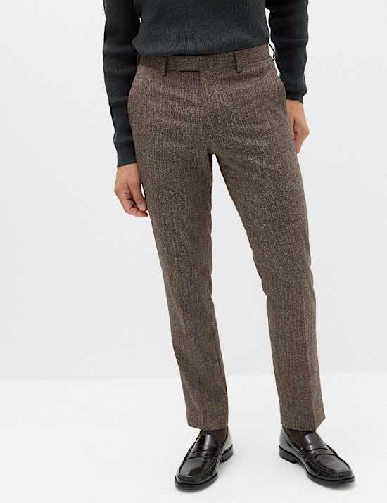 Tailored Fit Textured Suit Trouser