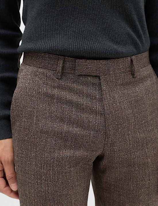 Tailored Fit Textured Suit Trouser
