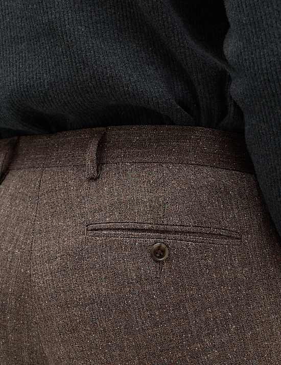 Tailored Fit Textured Suit Trouser