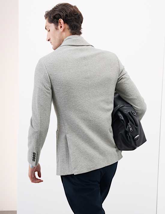 Cotton Rich Knitted Blazer with Gilet