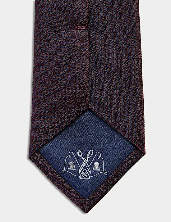 Teksturowany krawat ze 100% jedwabiu