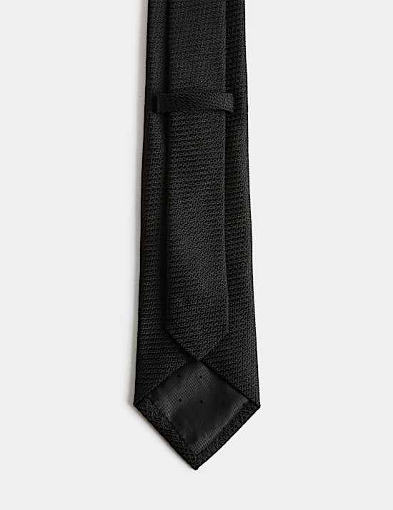Corbata 100% seda texturizada