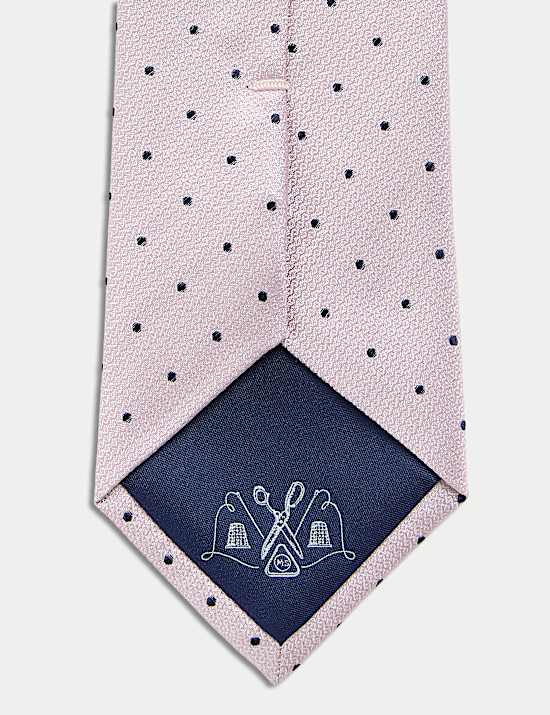 Pure Silk Polka Dot Tie