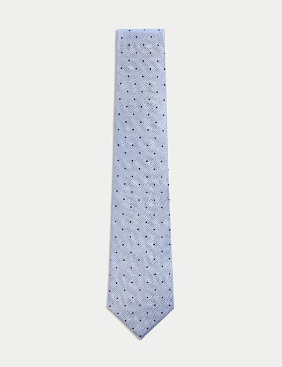 Pure Silk Polka Dot Tie