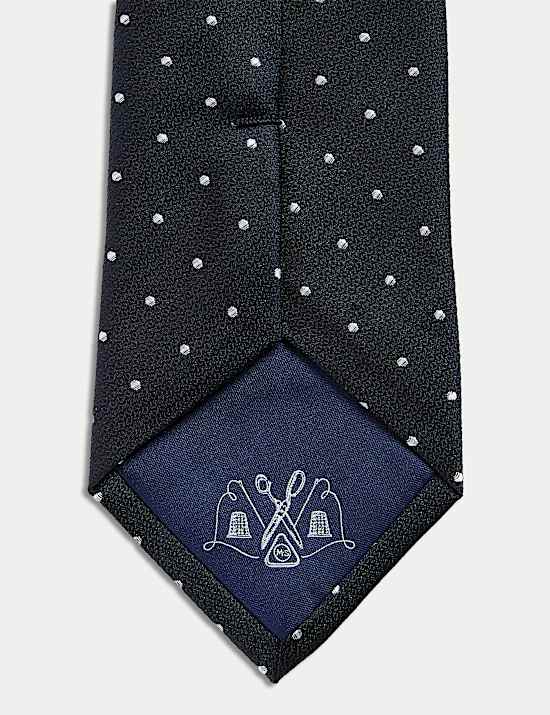Pure Silk Polka Dot Tie