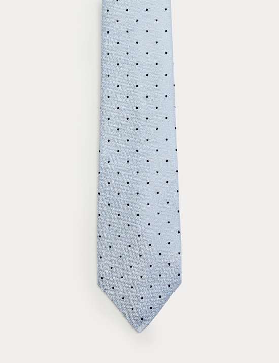 Pure Silk Polka Dot Tie