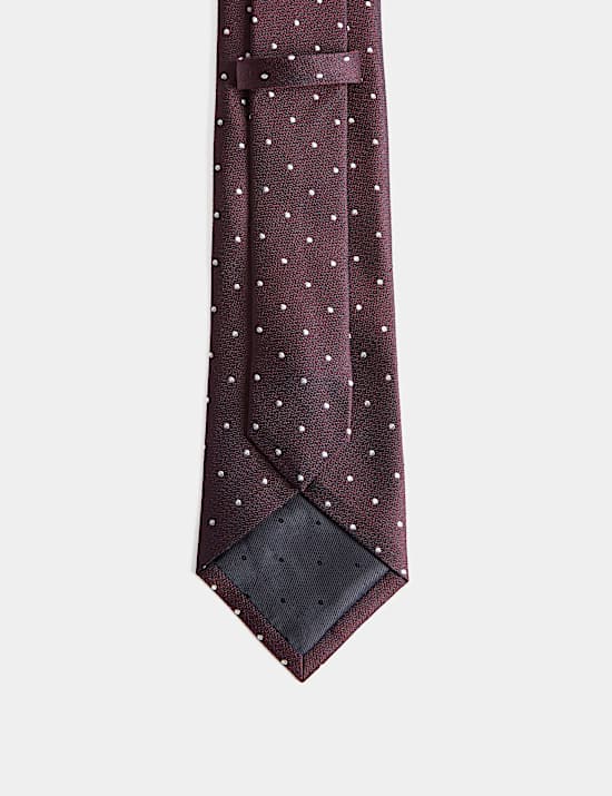 Pure Silk Polka Dot Tie