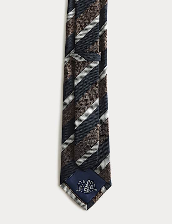 Striped Pure Silk Tie