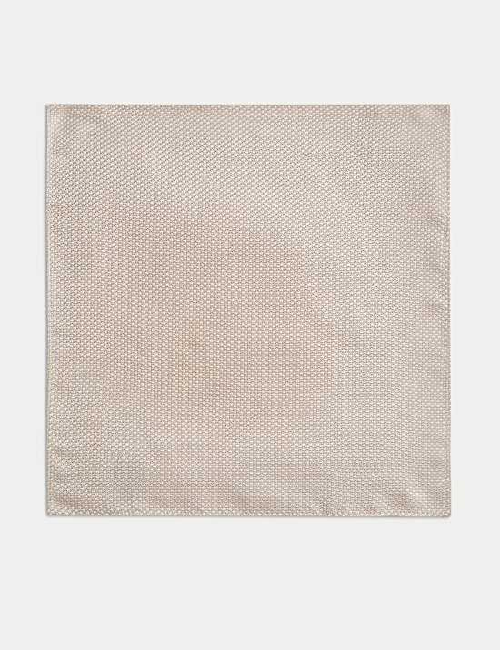 Textured Pure Silk Pocket Square