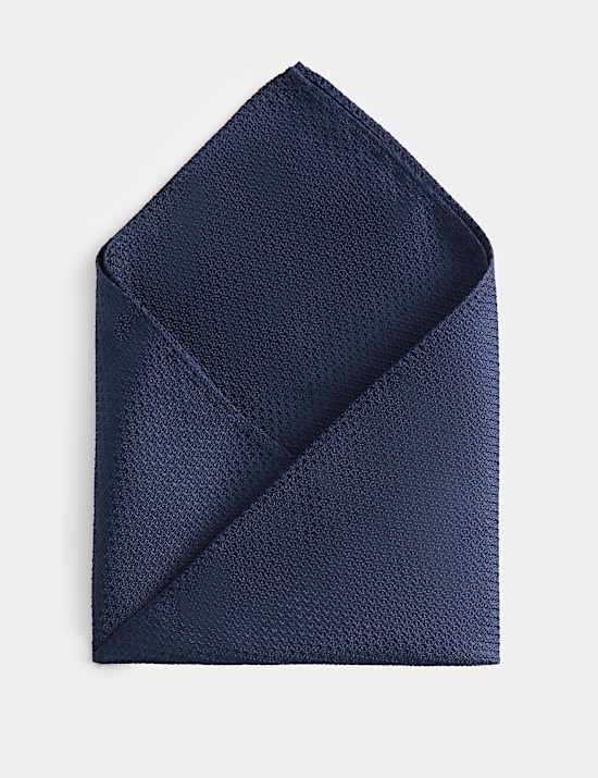 Textured Pure Silk Pocket Square