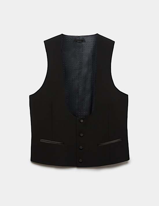 Performance Wool Blend Tuxedo Waistcoat