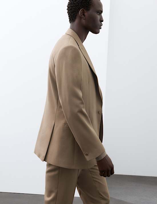 Veste de smoking coupe ajust&eacute;e en satin extensible