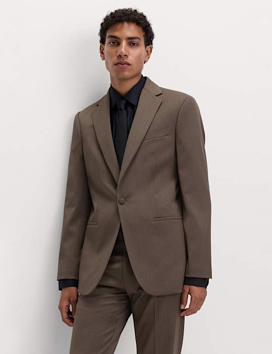 Tailored Fit Sateen Stretch Tuxedo Jacket