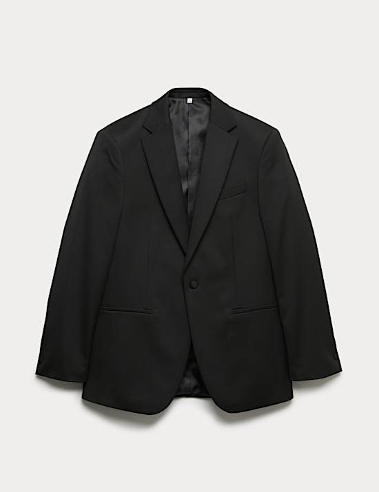 Tailored Fit Sateen Stretch Tuxedo Jacket