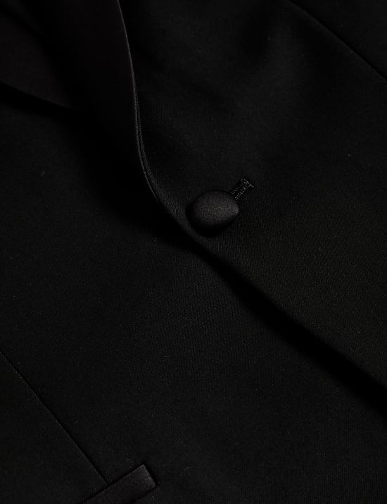 Schmal geschnittene Smoking-Jacke mit Stretchanteil und Schalkragen