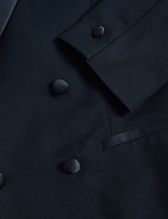 Slim Fit Double Breasted Tuxedo Jacket