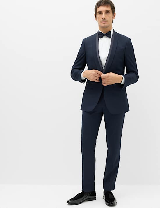 Tailored Fit Shawl Collar Tipped Tux Jacket