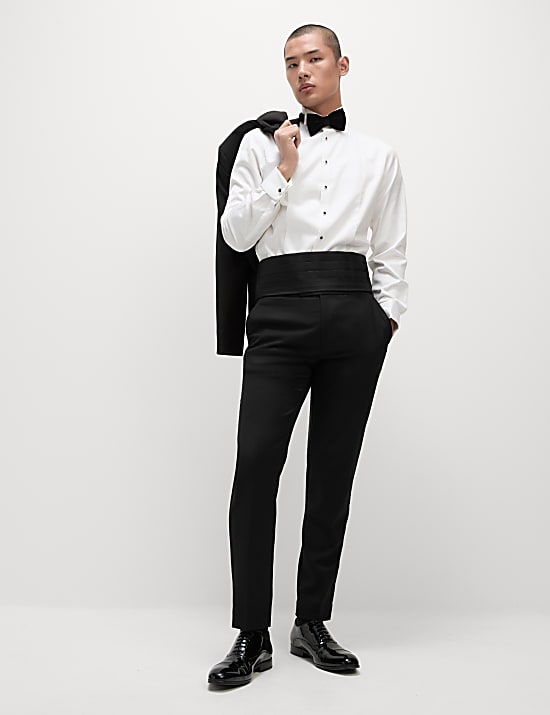 Slim Fit Stretch Tuxedo Trousers