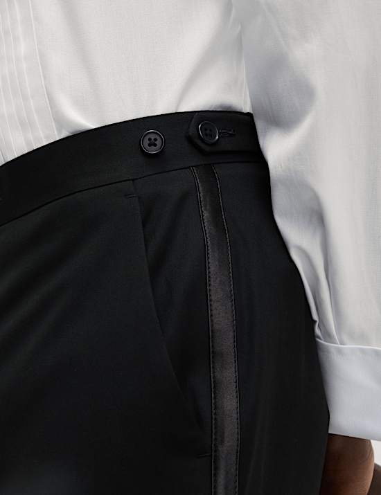 Skinny Fit Stretch Tuxedo Trousers